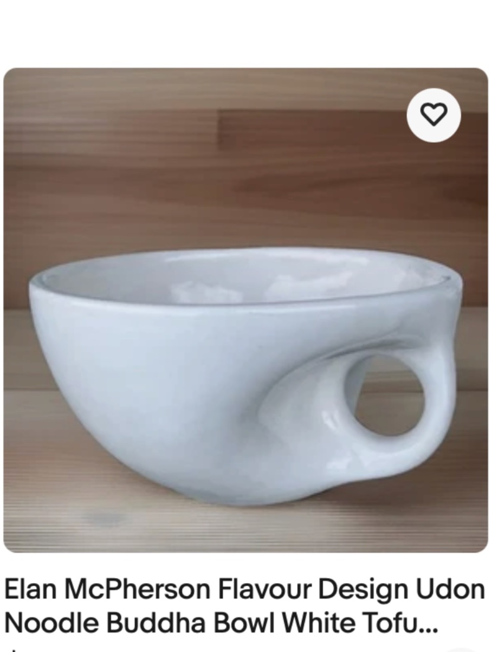 Elan McPherson Flavour Design Buddha Noodle Bowl White